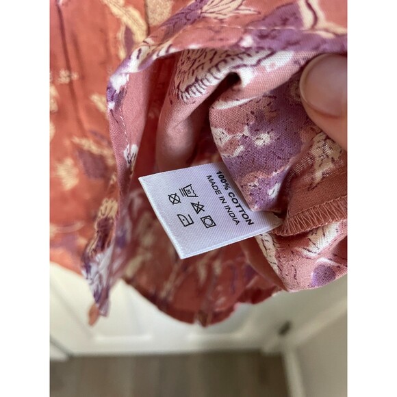 Perry Walker Collective Shirt Womens 3 Celia Blouse top Pink Floral Button - Picture 7 of 9